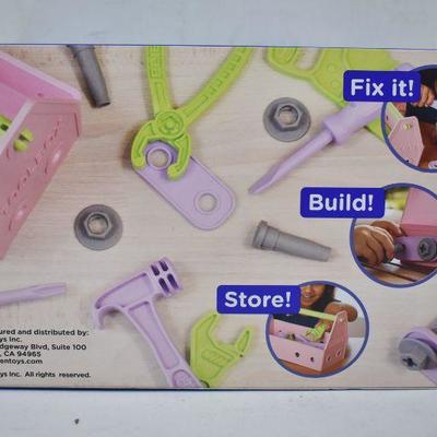 Green Toys Tool Set: Green and Pink - New