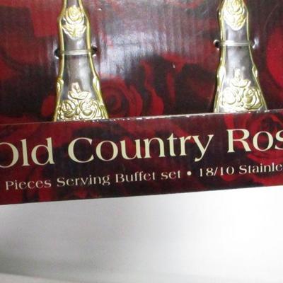 Lot 52 - Royal Albert Old Country Roses Stainless Steel Gold Floral 