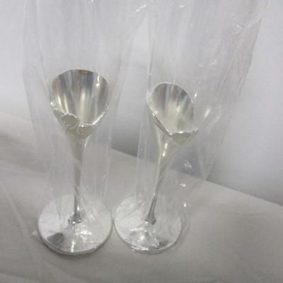 Lot 78 - Clear Drinking Glass - Lenox Flute Pair