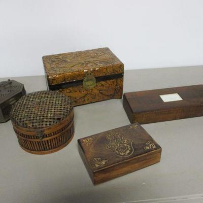 Lot 116 - Wooden & Metal Storage Boxes