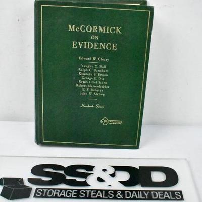 McCormick on Evidence Hardcover Book Vintage 1972