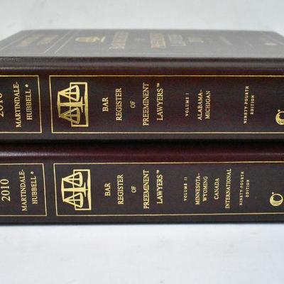 Bar Register of Preeminent Lawyers 2010 Vol. 1 & 2 High Quality Hardcover Books