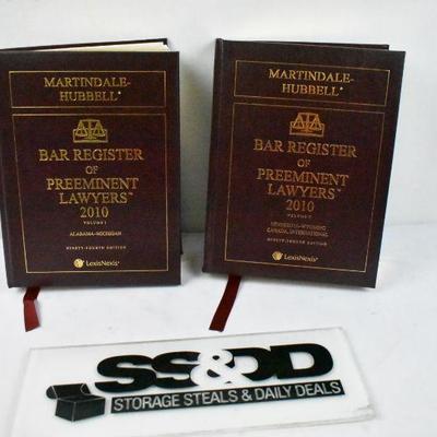 Bar Register of Preeminent Lawyers 2010 Vol. 1 & 2 High Quality Hardcover Books