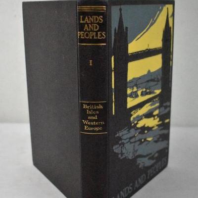 Lands & Peoples Hardcover Book Vol 1 British Isles & Western Europe Vintage 1965