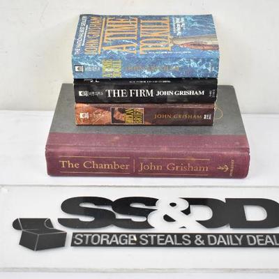 4 John Grisham Books (1 hardcover/3p paperback) A Time to Kill -to- The Chamber