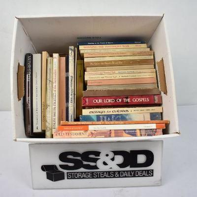 Box of LDS Books, Qty Approx 30 - Vintage