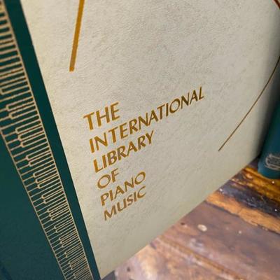 International Library of Piano Music Box Set w/wooden holder-Lot 274