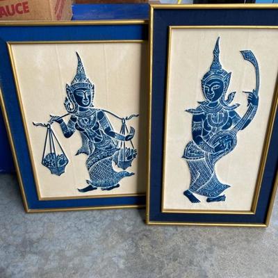 Oriental Pictures in Frames (2) Lot 280