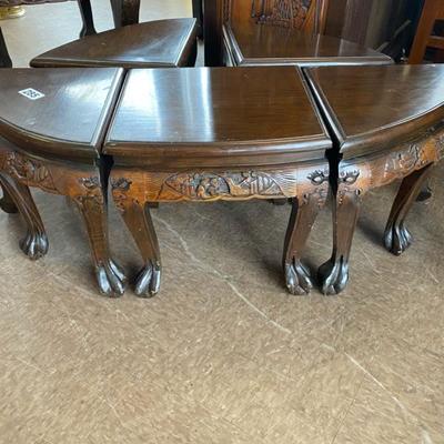 Oriental Style Puzzle Piece Table (5) Lot 285