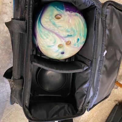 Bowling Ball in Bag with Shoes-Lot 299