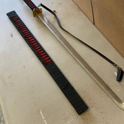 Sword with Red and Black Sleeve- Lot 307