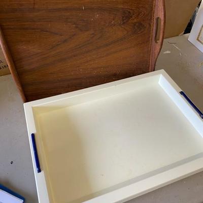 Trays, wood and plastic Lot 321
