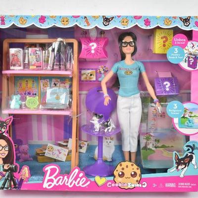CookieSwirlC Barbie Doll and Accessories, Blue Bear, $30 Retail - New