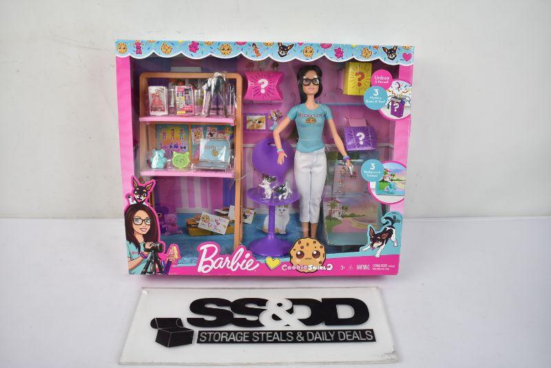Cookieswirlc Barbie Doll And Accessories Blue Bear 30 Retail New