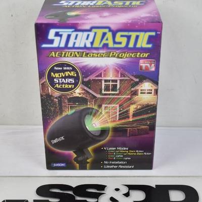 StarTastic ACTION Holiday Laser Light Show, 4 Modes w/ Motion Features - New