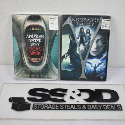 American Horror Story Freak Show & Underworld Trilogy on DVD/ Sealed - New