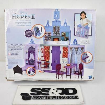 Disney Frozen 2 Fold & Go Arendelle Castle Dollhouse Playset, $50 Retail - New