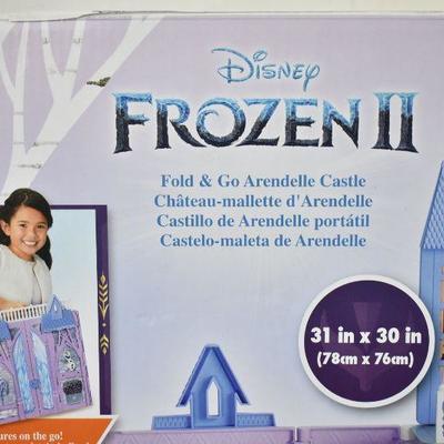 Disney Frozen 2 Fold & Go Arendelle Castle Dollhouse Playset, $50 Retail - New