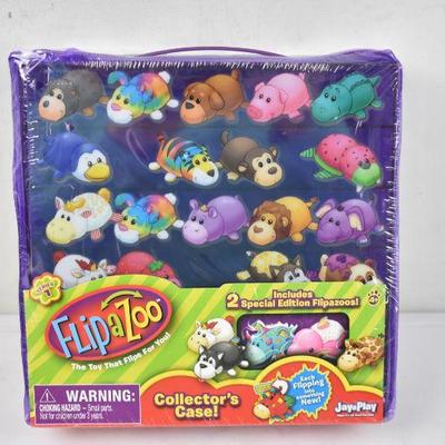 Flip a Zoo Collector's Case 3 pc Pack: 1 Case & 2 Flipazoo Toys - New