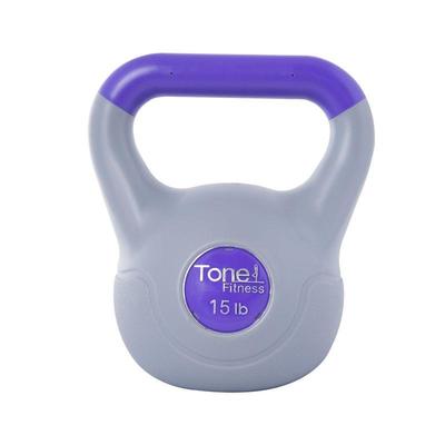 Tone Fitness 15 lb Vinyl Kettlebell - New