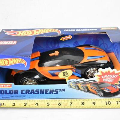 2 pc Hot Wheels: Color Crashers QuickNSik & Racers Hollowback, $18 Retail - New