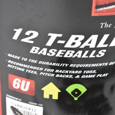 (12 Pack) Rawlings 1 Gallon Bucket of Official TVB T-Balls, $40 Retail - New