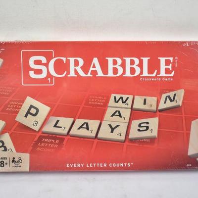 Classic Scrabble Crossword Board Game for Ages 8 and up - New