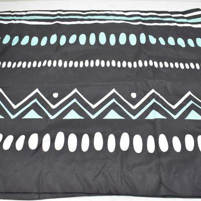 Your Zone Mint Grey Tribal Comforter Set, Full/Queen, 3 pcs, $29 Retail - New