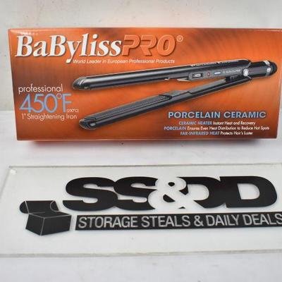 Babyliss Pro Professional Hair Straightening Flat Iron, 1