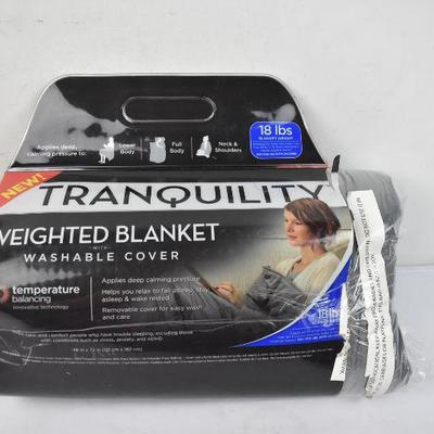 Temperature Balancing Weighted Blanket & Cover, 18 lbs, $50 Retail - New