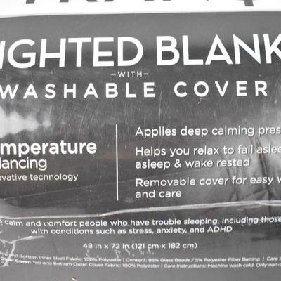 Temperature Balancing Weighted Blanket & Cover, 18 lbs, $50 Retail - New