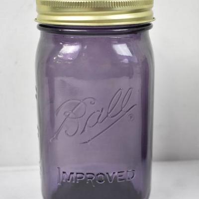 Ball Vintage Style Jars Quart - 6 CT, Purple, 3 cups each, no packaging - New