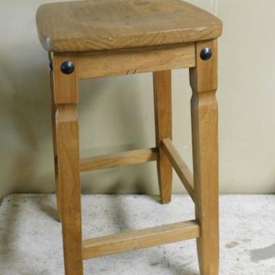 Solid Oak Wood Contemporary Sitting Stool 29