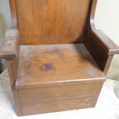 Handcrafted Large Pine Doll Chair 36