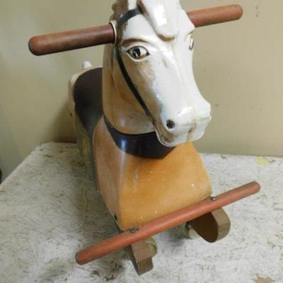 Vintage Rich Toy Company Hobby Horse Wood Frame Composite Body 20