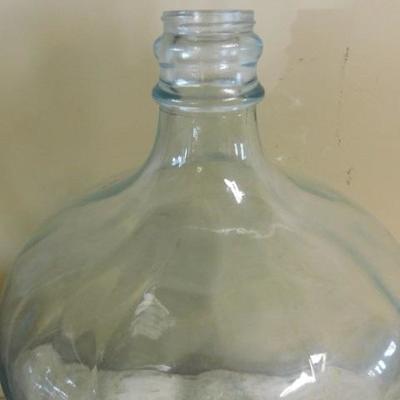 5 Gallon Glass Water Jug Crackle Glass Bottom