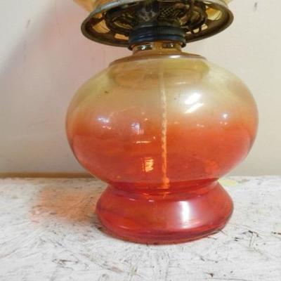 Ambrosia Glass Style Bubble Globe Oil Lamp 14