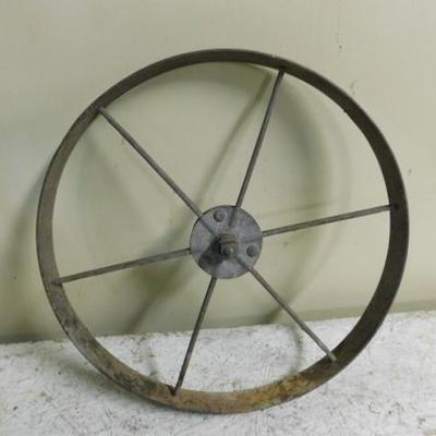 Vintage Metal Wheelburrow Wheel 16