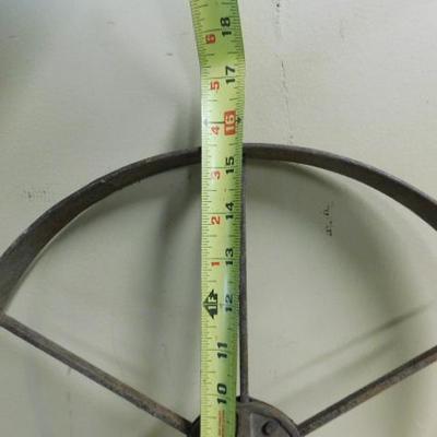 Vintage Metal Wheelburrow Wheel 16