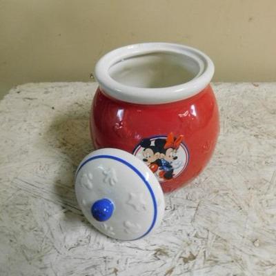 Micky and Minnie Ceramic Cookie Jar