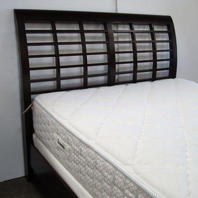 Lot 1003 - Queen Size Sleigh and Slat Bed Frame