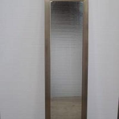 Lot 1006 - Tall Upright Hall Mirror Gray Silver Color