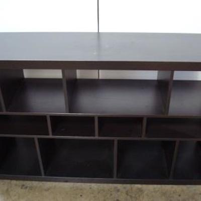 Lot 1013 - Large Dark Colored Bookcase Shelf Unit