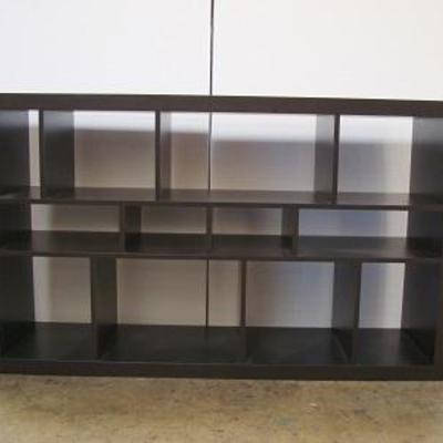 Lot 1013 - Large Dark Colored Bookcase Shelf Unit
