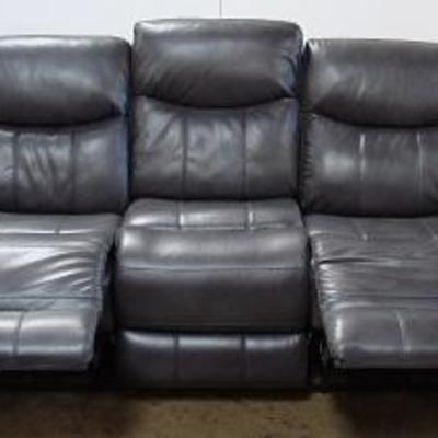 Lot 1014 - Dark 3 Person Reclining Sofa Couch 