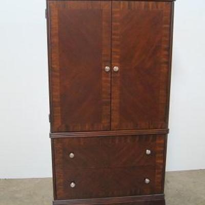 Lot 1019 - Upright Armoire Style Dresser + TV stand 