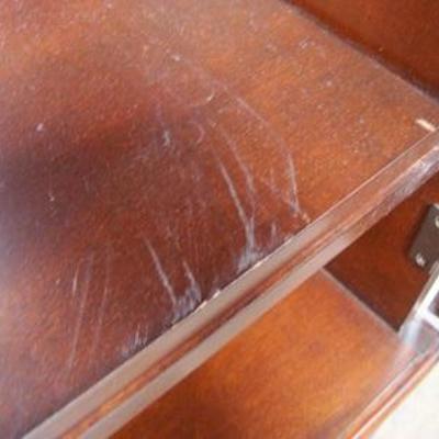 Lot 1019 - Upright Armoire Style Dresser + TV stand 