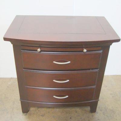 Lot 1033 - Single Dark Wood End Table (#1)