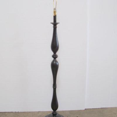 Lot 1035 - Single Upright Wooden Floor Lamp - no shade