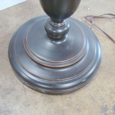 Lot 1035 - Single Upright Wooden Floor Lamp - no shade